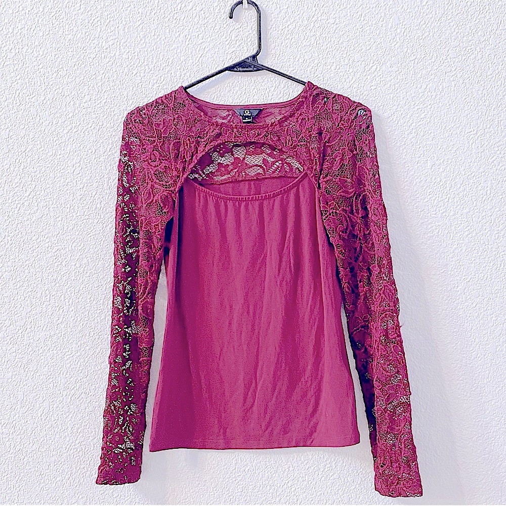 Guess Burgundy Top
